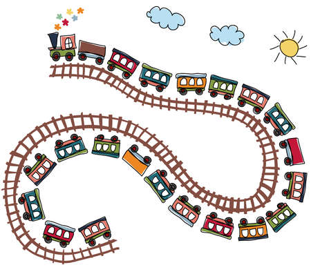 train patternのイラスト素材