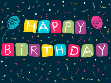 Happy Birthday cardのイラスト素材