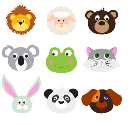 Animal Faces Set