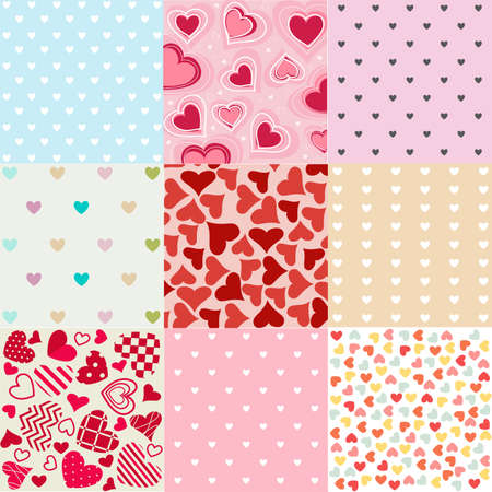 Seamless patterns of Valentine's Dayのイラスト素材