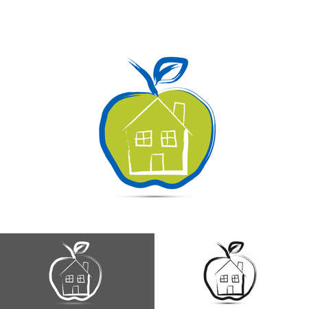 house home illustration, iconのイラスト素材