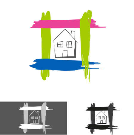 Real estate home iconのイラスト素材
