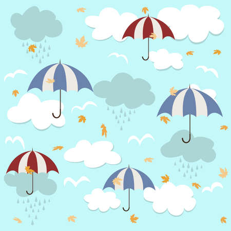 seamless pattern with umbrellas