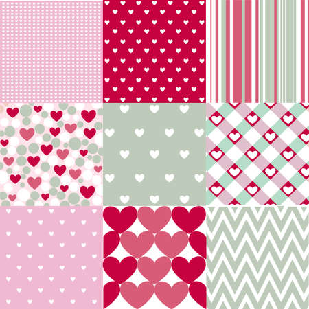 Seamless patterns Valentines dayのイラスト素材