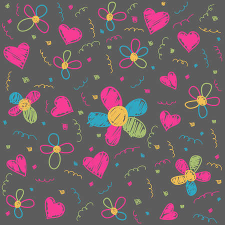 Seamless floral pattern, wallpaperのイラスト素材