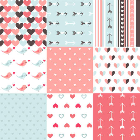 Seamless pattern Valentine's dayのイラスト素材