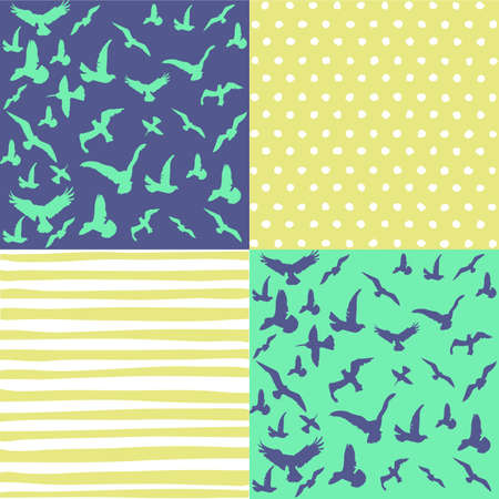 Set of seamless patternsのイラスト素材