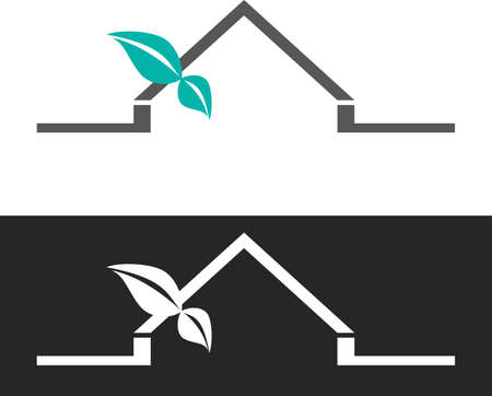 Abstract house logo design template. Business vector icon. Real Estateのイラスト素材