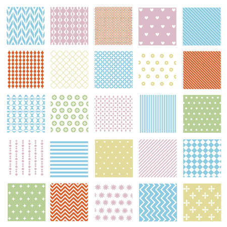 Set of seamless patternsのイラスト素材