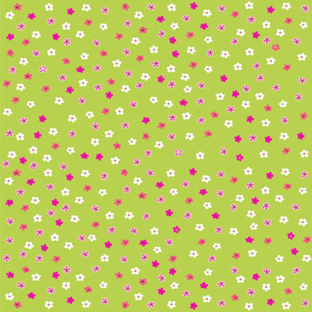Seamless floral pattern with cute little flowers vector imageのイラスト素材