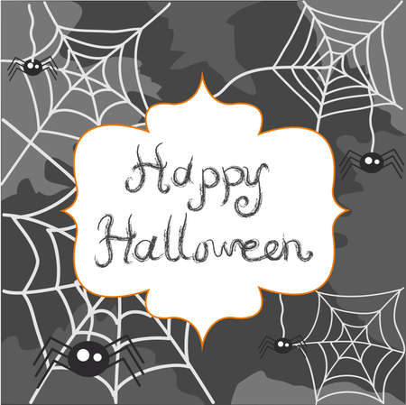 Halloween postcardのイラスト素材