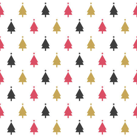 Seamless pattern with Christmas treesのイラスト素材