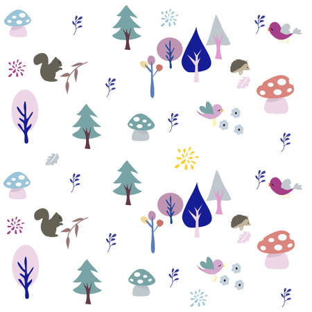 Seamless natural ornament patternのイラスト素材