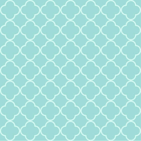 Blue quatrefoil outline ornamental patternのイラスト素材