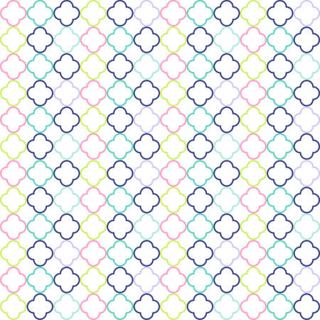 Geometric abstract floral pattern.のイラスト素材