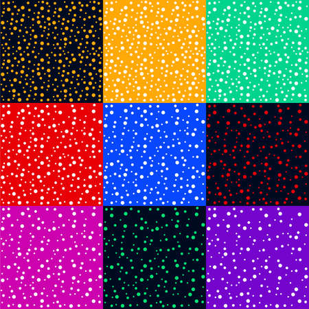 Seamless patterns, polka dot setのイラスト素材