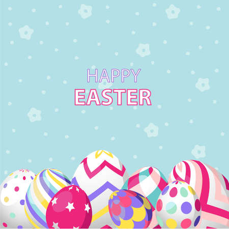 Happy easter day greeting cardのイラスト素材
