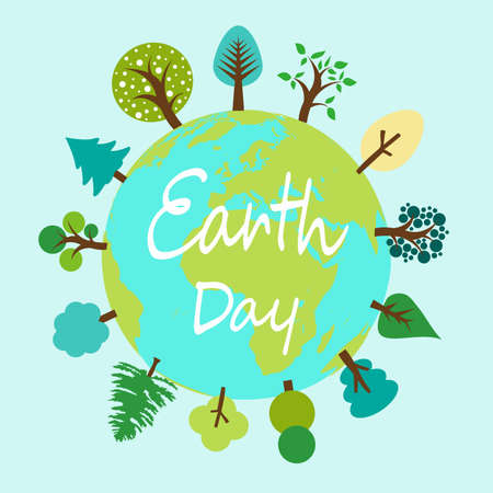 Happy earth day greeting cardのイラスト素材