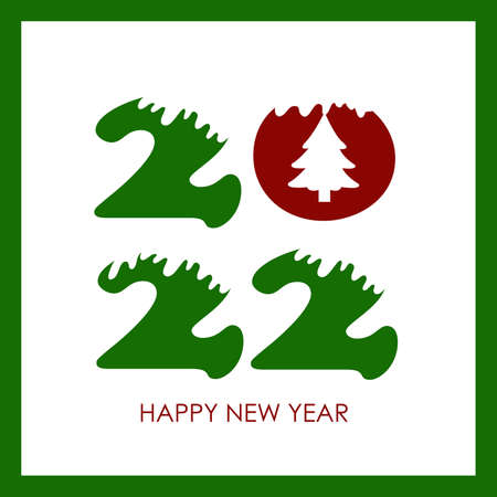 Happy New Year 2022 Text Design Pattern
