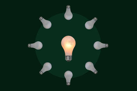 Idea Light Bulb Puzzle Teamwork