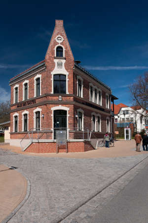 Tourist information  in Wustrow in the fish country, Germany のeditorial素材