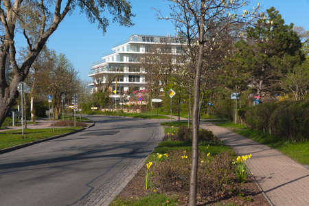 Health cure center {downtown} and grand hotel Ahrenhoop, Germany のeditorial素材