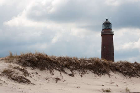 Lighthouse at the Darßer place, national park pre-Pomeranian Boddenlandschaft, Germany の写真素材