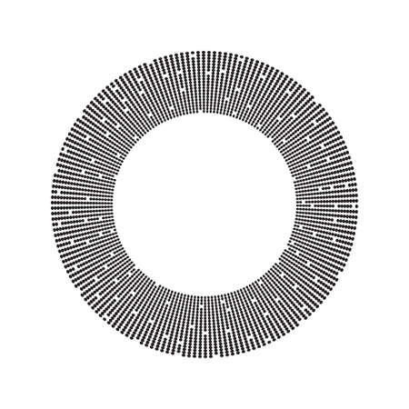 Vector halftone circle shape. Abstract design element.のイラスト素材