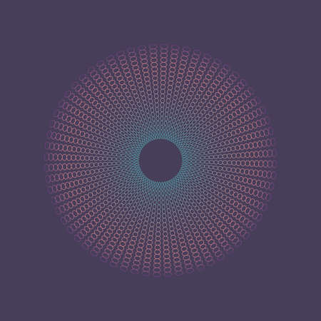 Color halftone circle. Vector abstract design element.