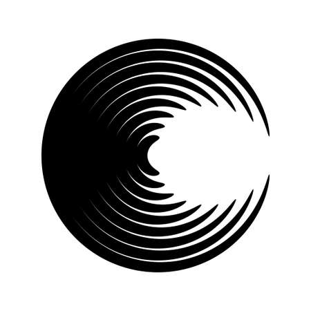 Round shape design. Circles of lines.のイラスト素材