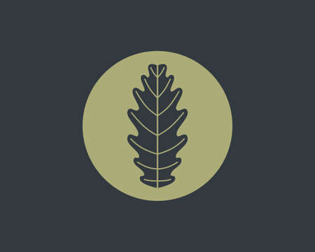 Oak leaf logo design. Silhouette creative symbol. Universal icon. Leaf sign. Simple logotype...