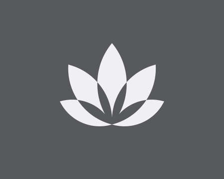 Abstract flower design. Silhouette creative symbol. Universal icon. Lotus sign. Simple logotype template for premium business. Vector illustration.のイラスト素材