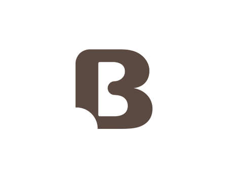 Bakery logo template. Letter B. Bite mark. Universal icon. Bakery shop sign. Design template for labels, badges, banners, posters, menu, identity and branding elements. Vector illustration.のイラスト素材
