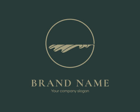 Oak leaf  design. Silhouette creative symbol. Universal icon. Leaf sign. Simple logotype template for premium business. Vector illustration.のイラスト素材