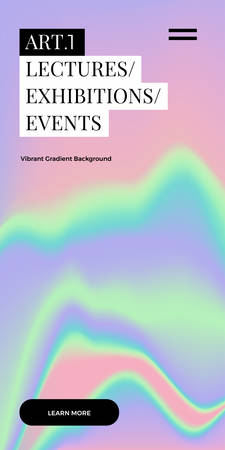 Trendy design template with vibrant gradient holographic texture. Applicable for covers, brochures, placards, posters, flyers, presentations, banners, identity. Vector illustration. Eps10のイラスト素材