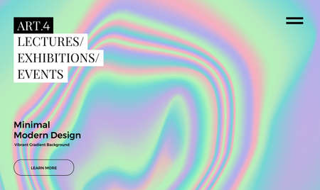 Trendy design template with vibrant gradient holographic texture. Applicable for covers, brochures,...