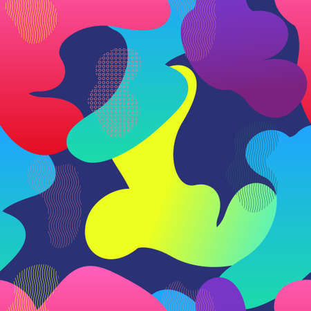 Abstract seamless pattern with fluid gradient shapes. Bright trendy background. Template for prints,...