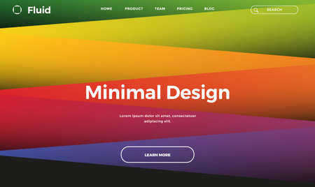Trendy abstract design template with 3d flow shapes. Dynamic gradient composition. Applicable for landing pages, covers, brochures, flyers, presentations, banners.のイラスト素材