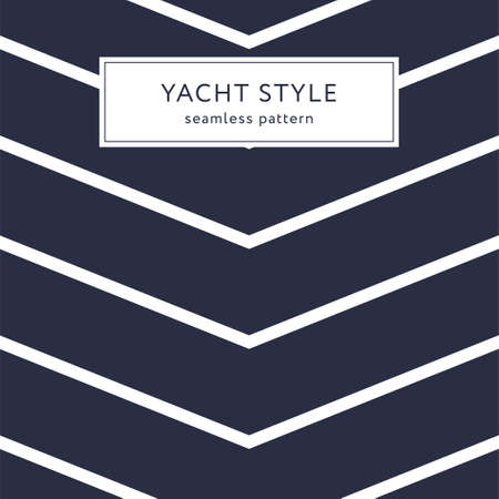 Simple zigzag seamless pattern. Yacht style design. Striped geometric background. Template for...