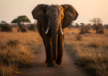Elephant in the Chobe National Park, Botswana, Africaの写真素材