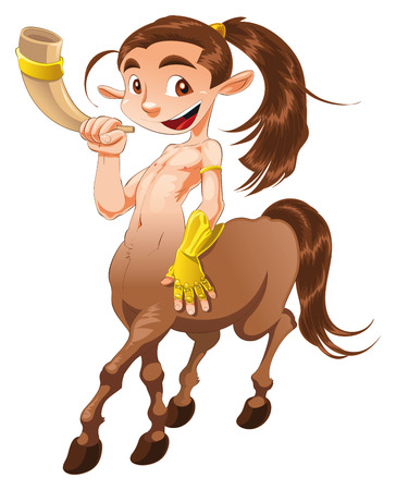 Baby Centaur, cartoon and vector characterのイラスト素材