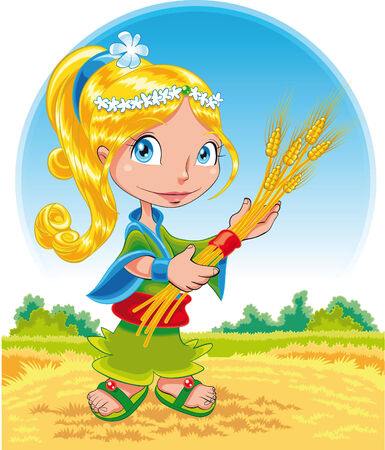 Summer - cartoon and vector illustrationのイラスト素材