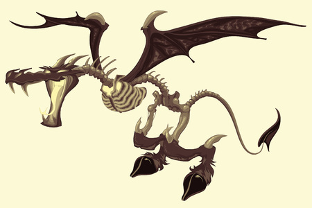 Fantasy monster. Cartoon and vector isolated object on backgroundのイラスト素材