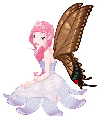 Young fairy. Funny cartoon and isolated character. のイラスト素材