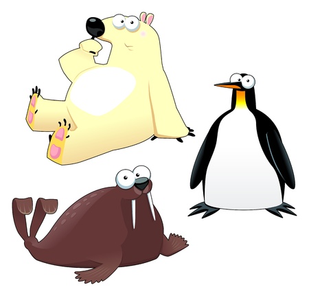 Boy in different poses and expressions.  Vector isolated characters.
のイラスト素材