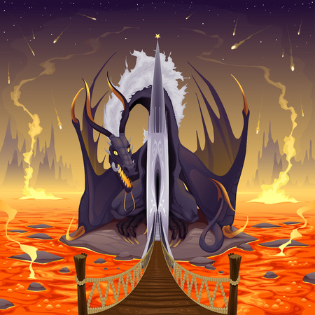 And the stars will fall down from the sky. Vector illustrationのイラスト素材