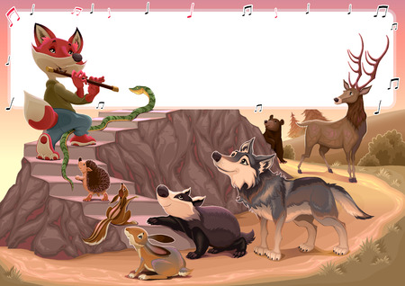 Funny card with empty space for text. のイラスト素材