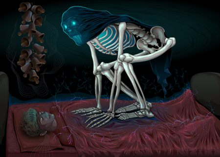 Sleep paralysis.のイラスト素材