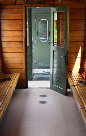 vintage train interior