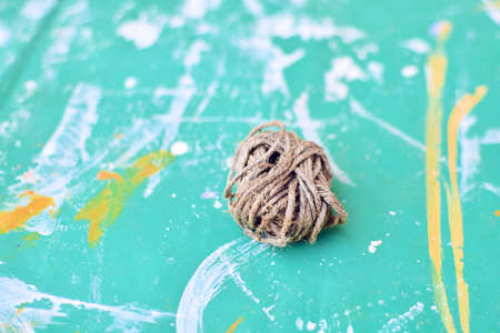 bundle of rope on dirty backgroundの写真素材